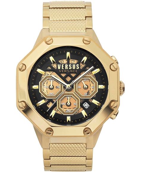 versus versace mens watch gold|versace neon yellow watch.